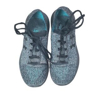 Under Under Black & Teal Lightweight Athletic Sneakers